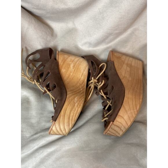 Musse & Cloud - Oneka Leather Lace Up Sandals High Heels size 9 - Picture 3 of 8